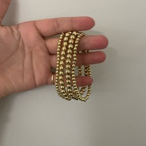 Revolve gold beaded bracelet set